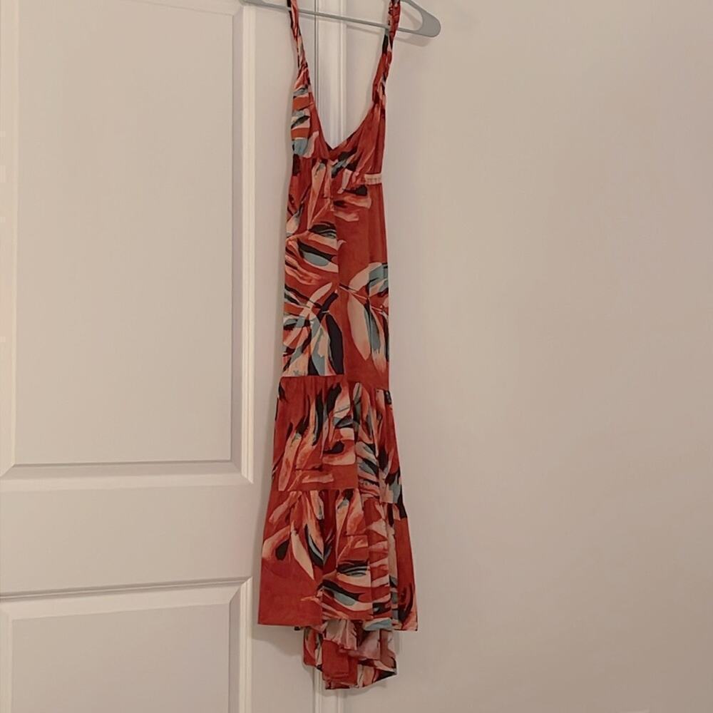 The Danika Dress Anthropologie Women’s Boho Vibrant Red Floral Dress | Size XS - Picture 5 of 7